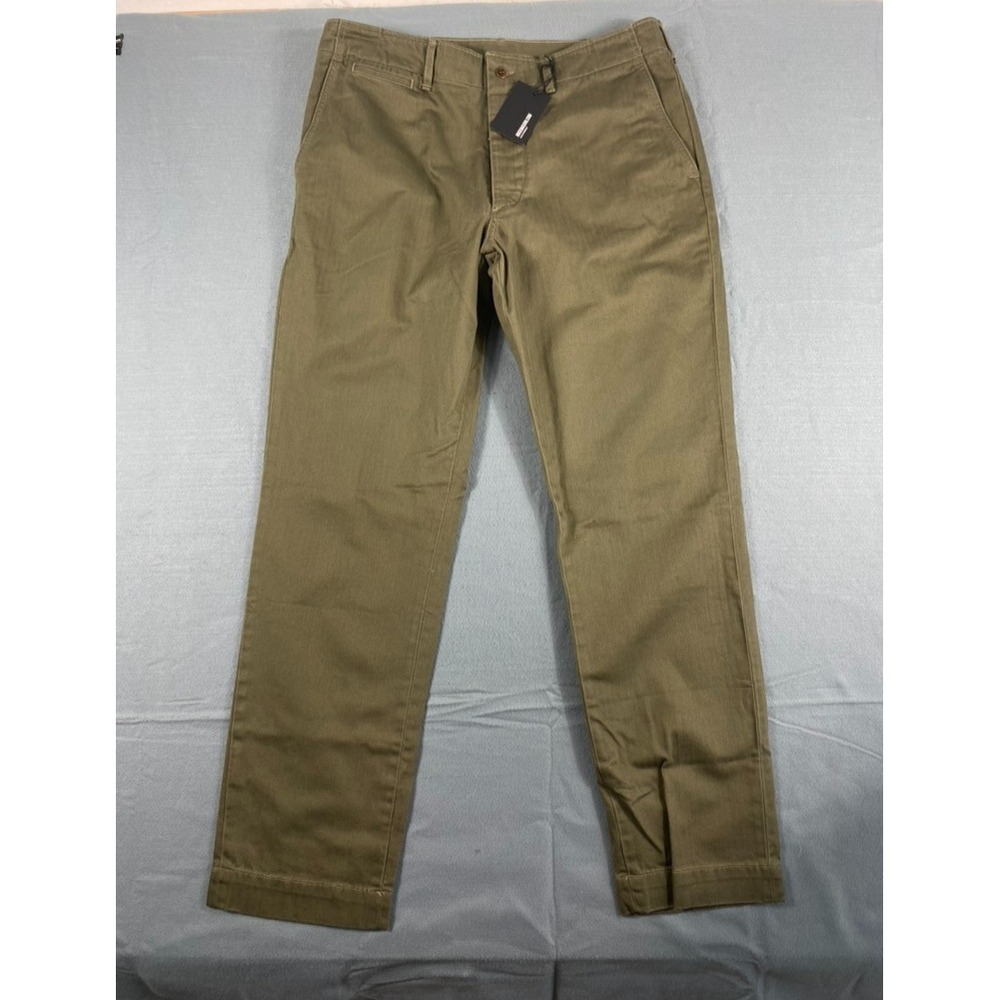 NWT Buck Mason Officer Pant Men's Sz 36 (36x32) Military Green MSRP $168